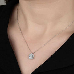 Swarovski Stone Silver Solitaire Women's Necklace