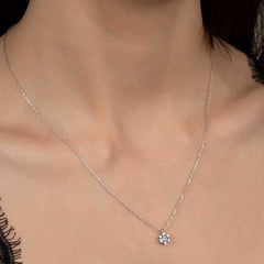 Swarovski Stone Silver Solitaire Women's Necklace