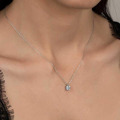 Swarovski Stone Silver Solitaire Women's Necklace