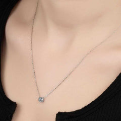 Swarovski Stone Silver Solitaire Women's Necklace
