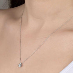 Swarovski Stone Silver Solitaire Women's Necklace