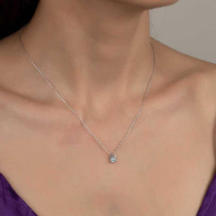 Swarovski Stone Silver Solitaire Women's Necklace