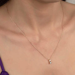 Swarovski Stone Silver Solitaire Women's Necklace