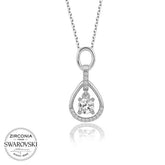 Swarovski Stone Silver Solitaire Women's Necklace