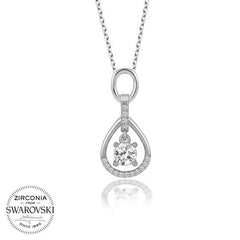 Swarovski Stone Silver Solitaire Women's Necklace