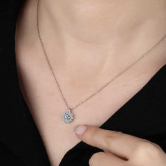 Swarovski Stone Silver Solitaire Women's Necklace