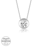Swarovski Silver Solitaire Women's Necklace