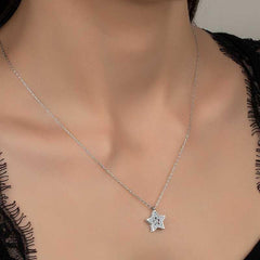 Swarovski Stone Silver Star Women's Necklace