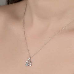 Swarovski Stone Silver Dragonfly Women's Necklace