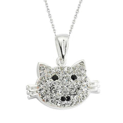 Silver Cat Lady Necklace