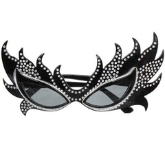 Nessiworld Taşlı Göz Kamaştıran Siyah Parti Alev Gözlük