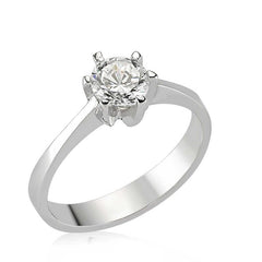 Bague pour femme en argent avec pierre unique