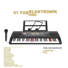 Orgue électronique Nessiworld TFL-328-21 Vlectro, 61 touches, grand écran LCD, en boîte