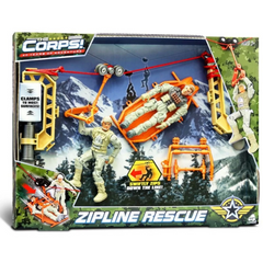 Nessiworld The Corps Zipline Rescue Soldier Playset