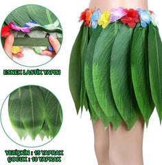 Jupe de fête hawaïenne d'inspiration tropicale Nessiworld, taille adulte