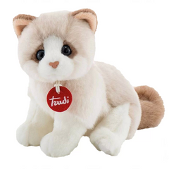 NessiWorld Trudi Kitty Plush White Beige Cat 20 cm