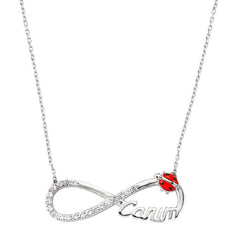 Silver Ladybug Infinity My Sweetheart Necklace
