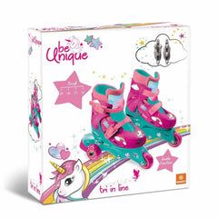 Patins à roues alignées à 3 roues avec motif licorne