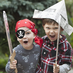 Masque de pirate en cuir vinyle Nessiworld avec bande élastique pour les yeux