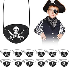 Masque de pirate en cuir vinyle Nessiworld avec bande élastique pour les yeux