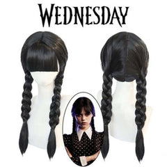 Perruque tressée noire Nessiworld Wednesday