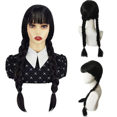 Perruque tressée noire Nessiworld Wednesday