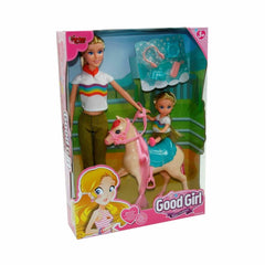 WG-115162 Boxed 29cm Horse Girl and Mother Doll - Vardem Toys