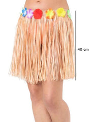 Jupe hawaïenne Luau Hula à pompons de couleur paille assortie pour adulte et enfant Nessiworld 40