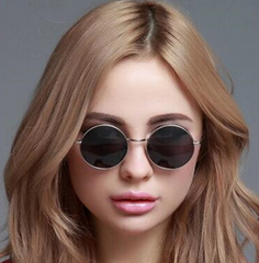 Lunettes rondes Nessiworld style John Lennon à monture argentée et noire