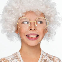 Lunettes rondes NessiWorld style John Lennon avec monture dorée et verres transparents