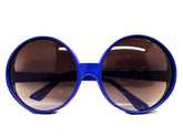 Lunettes de soirée rondes Nessiworld Yeşilçam années 80-90, couleur bleue rétro