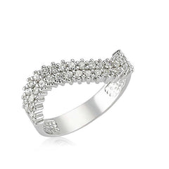 Silver Half Round Women's Ring