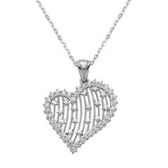 Silver Heart Necklace for Women
