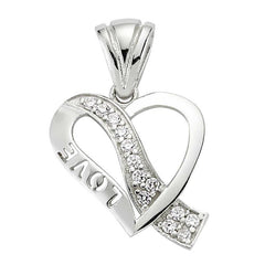 Silver Love Heart Women's Necklace