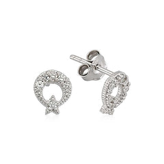 Boucles d'oreilles à tige en forme d'étoile en argent