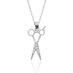 Silver Scissors Women's Necklace