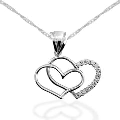 Silver Heart Necklace for Women