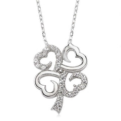 Silver Four Leaf Clover Women's Necklace