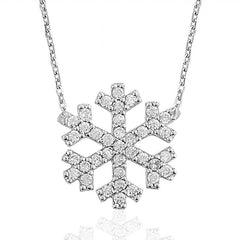 Silver Snowflake Women's Necklace