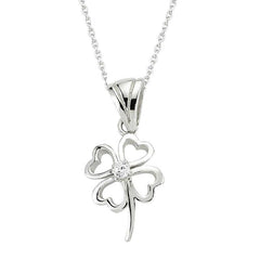 Silver Four Leaf Clover Women's Necklace
