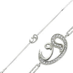 Bracelet femme en argent à deux vav