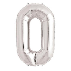Ballon en aluminium argenté Nessiworld numéro 0, 40 pouces