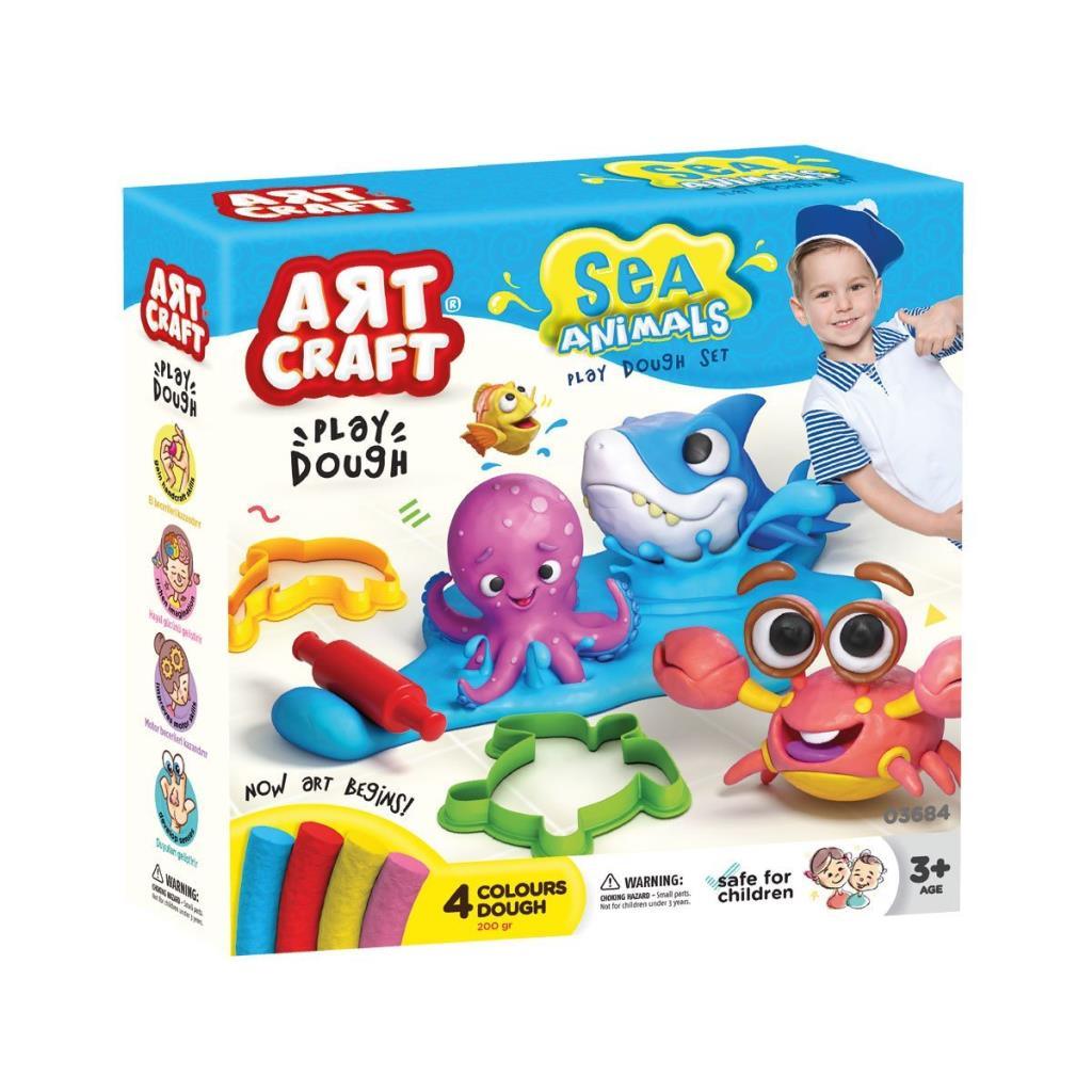 03684 Art Craft Sea Animals Set de pâte à modeler 200 gr