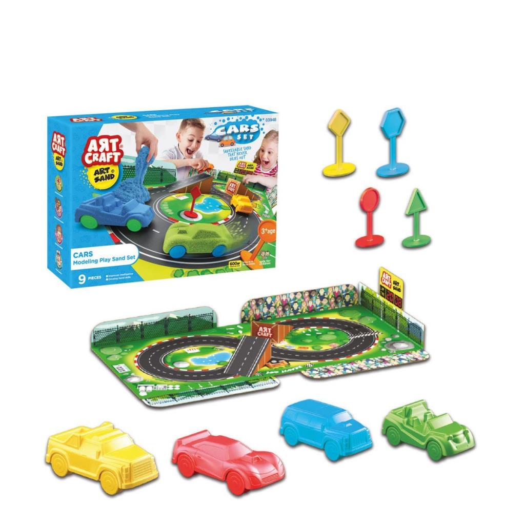 Nessiworld 03948 Artsand Cars Sand Set 600 gr -Fentoys