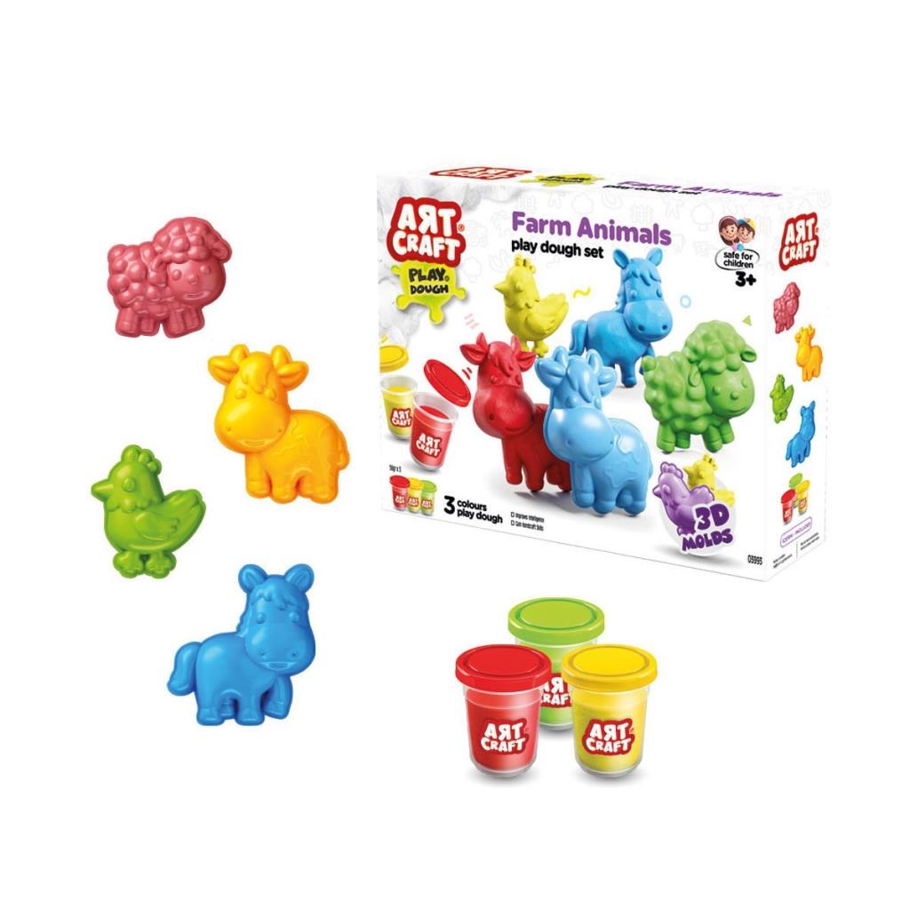 Nessiworld 03993 Art Craft Farm Animals Dough Set 168 Gr -Fentoys