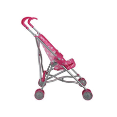 0662 SUN-MLB-BBK AKS STROLLER WALKING STICK FOLDING POLKA DOT DSN METAL