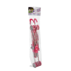0662 SUN-MLB-BBK AKS STROLLER WALKING STICK FOLDING POLKA DOT DSN METAL