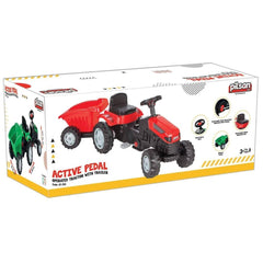 Nessiworld 07 316 Active Römorklu Traktör Pedallı Kırmızı -Pilsan Oyuncak