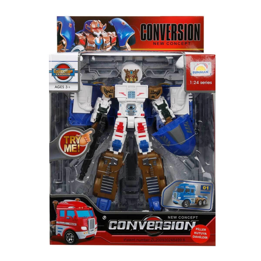 Nessiworld 1:24 Sound and Light Transforming Robot 22 cm