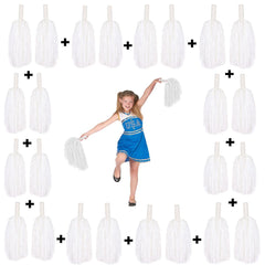 NessiWorld 10 paires (20 pièces) Couleur blanche 23 avril 19 mai 29 octobre Spectacle scolaire Pompons